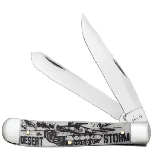 CASE KNIVES War Series-Smooth Ntrl Bone Trapper-Desert Storm
