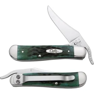 CASE KNIVES Pocket Worn Green Bone Russlock 4.25" Closed