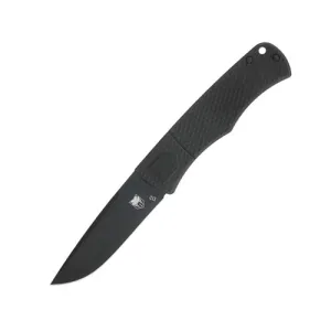 COBRATEC Vorpal Hidden Release Folding Knife 3" Drop Point Blade | Black Aluminum Handle