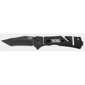 SOG TRIDENT ELITE-STRGHT EDGE TANTO BLACK TINI