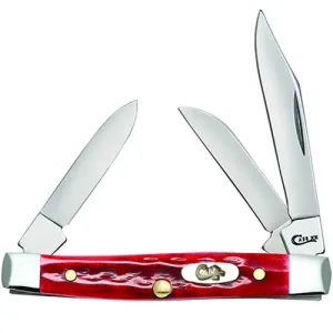 CASE KNIVES Pocket Worn Old Red Bone Small Stockman 2.63" Closed (Clip, Sheepfoot, Pen Blades)