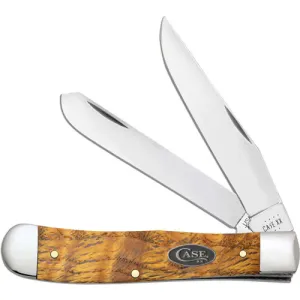 CASE KNIVES Yellow Curly Oak - Trapper (7254 SS)