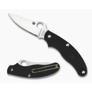 SPYDERCO UK Penknife Ltwt Blk Slip Joint/Drop Point Plain