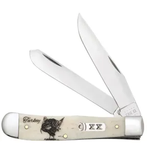CASE KNIVES Sportsman Series Turkey Natural Bone Smooth Trappe