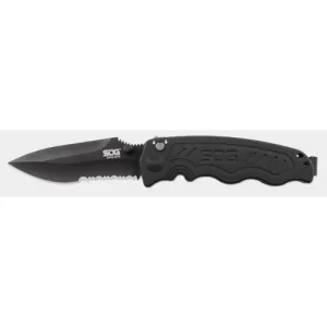 SOG ZOOM MINI- PARTIALLY SERRATED BLACK TINI