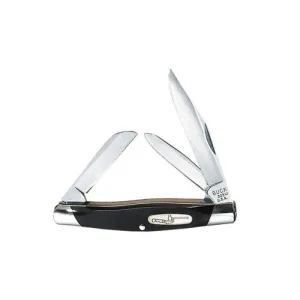 BUCK KNIVES Cadet Pocket Knife 3-Blade 3.25" Closed + Black Valox Scales & Nickel Bolsters