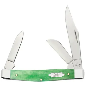 CASE KNIVES Emerald Bone Medium Stockman Folding Knife 3.63" Closed