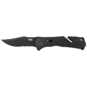 SOG Trident - Partially Serrated - Black TiNi