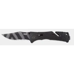 SOG TRIDENT-PARTIALLY SERRATED TIGERSTRIPE