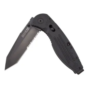 SOG AEGIS-BLACK TINI TANTO PARTIALLY SERRATED