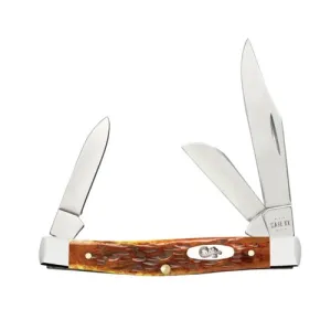 CASE KNIVES Medium Stockman - Peach Seed Jig Harvest Orange Bone