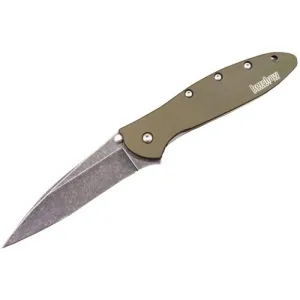 KERSHAW KNIVES Leek Speedsafe Assisted Folding Knife - Olive