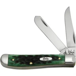 CASE KNIVES Pocket Worn Bermuda Green Bone Peach Seed Jig