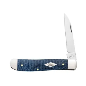 CASE KNIVES Mini Trapper - Smooth Blue Denim Canvas Laminate