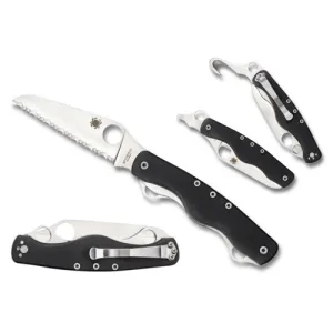 SPYDERCO ClipiTool Rescue G-10 Black Serrated Edge
