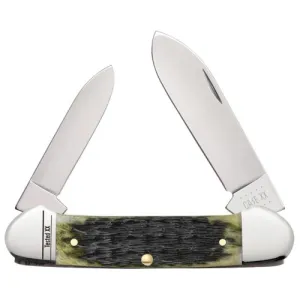 CASE KNIVES Olive Green Bone - Russell Jig Canoe
