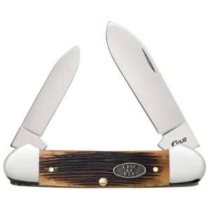 CASE KNIVES Barnboard Antique Bone Canoe
