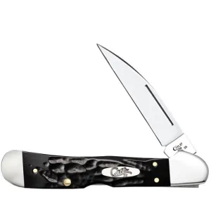 CASE KNIVES Jigged Rough Black Synthetic - Copperlock