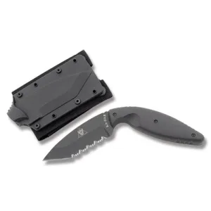KA-BAR Large TDI Law Enforcement Tanto-Black Serr Edge