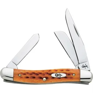 CASE KNIVES Pocket Worn Harvest Org Bone Corncob Jig Med Stkmn