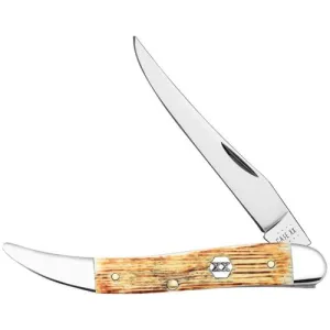 CASE KNIVES Burnt Cream Bone Barnboard Jig Med Texas Toothpick