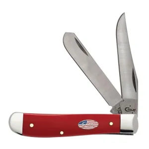 CASE KNIVES American Workman-Red Syn Mini Trapper (4207 SS)