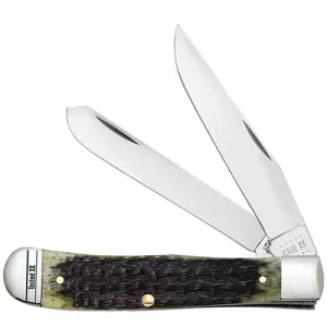 CASE KNIVES Olive Green Bone Russell Jig Trapper