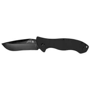 KERSHAW KNIVES CQC 9K Folding Knife 3.6" Drop Point Blade w/ Black G10 Handles