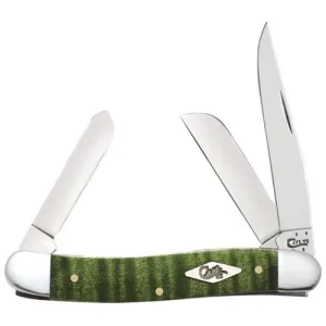 CASE KNIVES Green Curly Maple Medium Stockman (7318 SS)