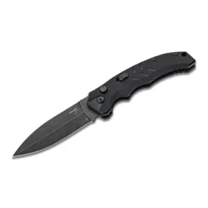 BOKER Intention II Dagger Folding Knife 3.35" Stonewash Dagger Blade | Black G10 Handle