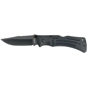 KA-BAR Mule Folder-Black Pocket Clip Straight Edge