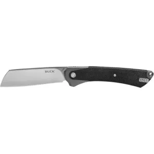 BUCK KNIVES HiLine XL Folding Knife 3.25" Cleaver Blade w/ G10 Grey Handle
