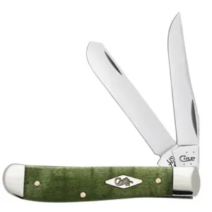 CASE KNIVES Green Curly Maple Mini Trapper (7207 SS)