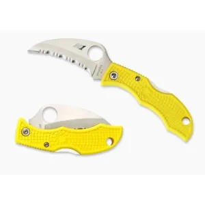 SPYDERCO Ladybug 3 Salt Hawkbill Ltwt Yellow H1 Serr Edge