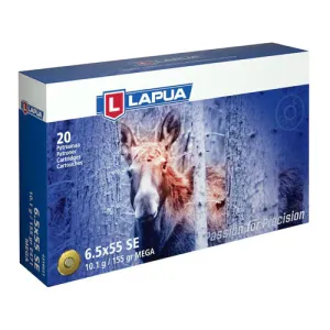 LAPUA AMMO 6.5x55 Swedish 155Gr Mega Soft Point 20rd
