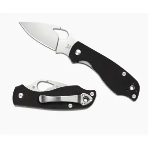 SPYDERCO Crow 2 G-10 Black Plain Edge