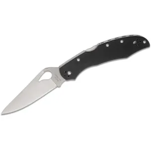 SPYDERCO Byrd Cara Cara 2 Folding Knife 3.75" Flat-Ground Blade w/ Black G10 Handles