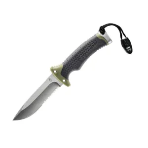 GERBER KNIVES Ultimate Survival Knife 4.75" Drop Point Fixed Blade | Rubber Handle w/ Sheath