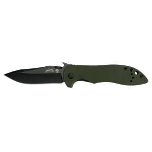 KERSHAW KNIVES CQC-5K 3" Black Mod Clip Point Olive Drab G10