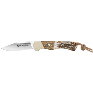 REMINGTON Guide Lock Back SS Brn/Wht/Slvr Stag Bone/Nckl