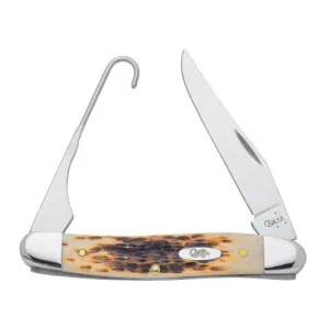 CASE KNIVES 6247H SS Ambr Bird Hook Knife