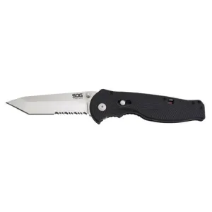 SOG FLASH II-TANTO SATIN PARTIALLY SERRATED