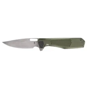 GERGER KNIVES Minisada Folding Knife 3.13" Clip Point Plain Blade | Sage Green Aluminum Handle