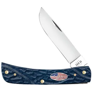 CASE KNIVES Sod Buster Jr. 2.8" Skinner Blue Jigged Syn Handle