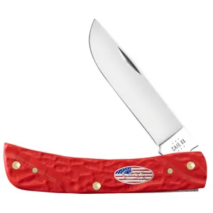 CASE KNIVES Sod Buster Jr. 2.8" Skinner Red Jigged Syn Handle