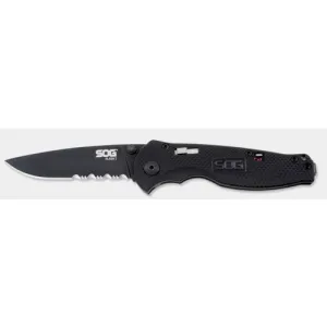 SOG FLASH I-PARTIALLY SERRATED BLACK TINI