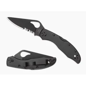 SPYDERCO Meadowlark 2 SS Blk Blade Partially Serrated Edge