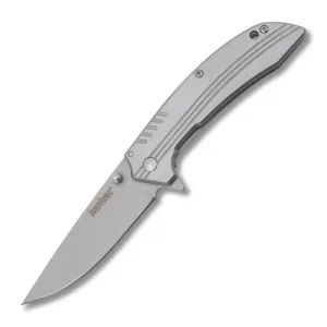KERSHAW KNIVES Shroud Drop Point 3" Plain Edge w/Flipper Gray