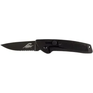 RUKO Shark 3" Folding Knife Serrated Edge - Black G10