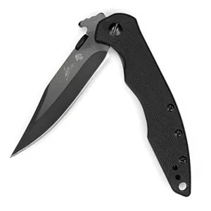 KERSHAW KNIVES CQC-1K Clip Point 3" Plain Edge Black Oxide Finish